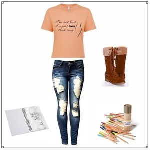 Drawn That Way Custom Womens Tee Shirt